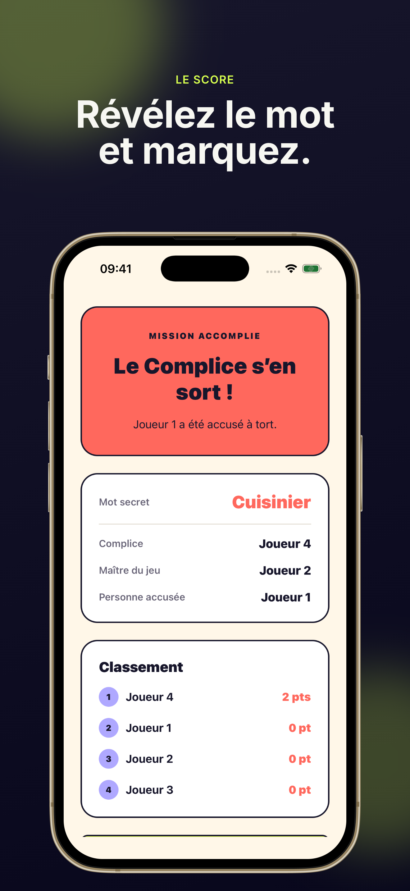Révélez le Complice
